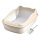 thumbnail image 1 of Caja de arena para gatos semicerrada multifuncional para mascotas pequeñas, resistente y con parte superior abierta. Blanco, 1 of 9