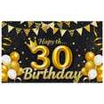 thumbnail image 3 of Glamorous Glittery 30th Birthday Banner with Crown Balloons and Streamers Backdrop Party Decoration for Birthday Parties Photography Props Photo Booth Decorations, 3 of 8