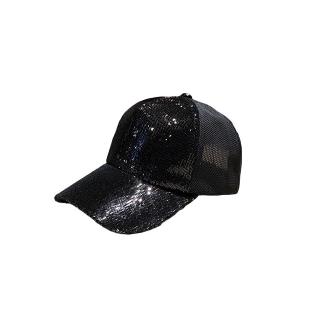 Sombreros de Sol Mujeres Gorra de Béisbol de Lentejuelas Espumantes, Gorra de Malla Ajustable, Sombrero de Sol Transpirable, Gorra de Béisbol de Viaje Y Gorra Puntiaguda Adecuada para Sombreros de Fie