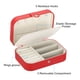 thumbnail image 3 of Estuche de viaje para joyas Uxcell, pequeño organizador de joyas, caja de joyería portátil de doble capa para almacenar anillos y aretes, rojo, 3 of 5