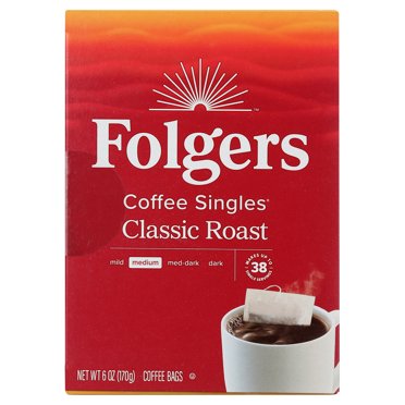 Folgers Coffee Singles Classic 19 Count - Pack of 1 | Convenient Coffee Sachets | Buy Now with