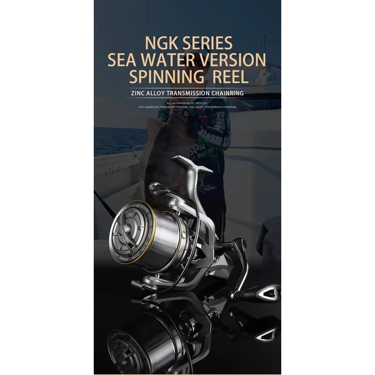 billings reel big fish BILLINGS Big Fishing Reel Spinning Reel NGK 8000-14000 Stainless Steel  Bearing 20KG Powerful Saltwater FreshWater Fishing Drag