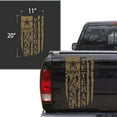 thumbnail image 2 of Veteran Army Retired Soldier Distressed American USA US Flag Truck Tailgate Vinyl Decal Compatible with Most Pickup Trucks U.S. Army Sticker USMC USAF US Navy Decal (11" x 20", Light Brown), 2 of 8