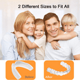 thumbnail image 3 of Teeth Grinding Mouth Guard - 2 Small & 2 Large Dental Guards + Case, 3 of 7