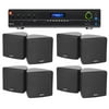 JBL Commercial Amplifier+(8) 3.5" Black Cube Speakers for Restaurant/Bar/Cafe