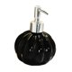 thumbnail image 5 of Dispensador de jabón de cerámica Dispensador de jabón creativo para encimera Contenedor de líquido Botella de bomba rellenable vacía para tocador de Negro, 5 of 9