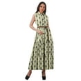 thumbnail image 1 of Moomaya Robe Chemise Longue Femmes Imprimée Sans Manches Robe d'Été Chemise à Boutons, 1 of 4