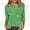004_Green, variant on Women's Mardi Gras Shirts 3/4 Sleeve Tops New Orleans Crew Neck Carnival Party Tshirt Casual Crewneck Blouse