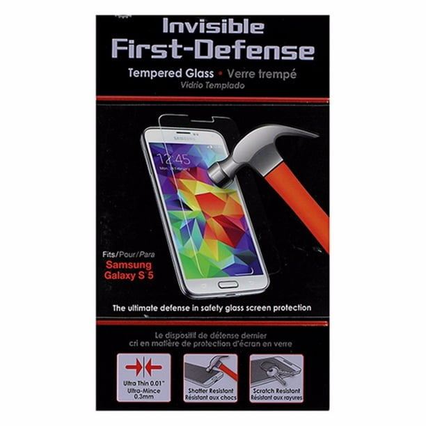 Qmadix Verre Trempé de Première Défense Invisible pour Samsung Galaxy S5 - Transparent