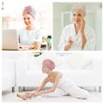 thumbnail image 6 of Skycase Hair Towel Wrap for Women 2 Pack, Ultra Absorbent Twist Hair Turban Drying Cap Hair Wrap (Pink + Brown), 6 of 7