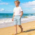 thumbnail image 3 of Pantalones de Natación para Niños Pequeños Verano Sólido Elástico Cintura Pantalones de Playa Bolsillo Pantalones Deportivos Casuales para Niños, 3 of 8