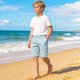 thumbnail image 3 of Pantalones de Natación para Niños Pequeños Verano Sólido Elástico Cintura Pantalones de Playa Bolsillo Pantalones Deportivos Casuales para Niños, 3 of 8