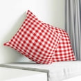 thumbnail image 3 of Red White Plaid Pillow Covers 18x18 Inch Decorative Throw Pillow Cover, Modern Farmhouse Buffalo Check Gingham Sofa Pillowcases Accent Cushion Case Home Decor Bedroom Living Room, 3 of 6