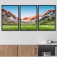 thumbnail image 3 of wall26 Framed Canvas Print Wall Art Set Multicolor Pastel Sunset Mountain Nature Wilderness Photography Realism Decorative Landscape Colorful for Living Room, Bedroom, Office - 24"x36"x3 BL, 3 of 5
