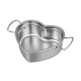 thumbnail image 5 of deevoka 2x Sauce Pan Cooking Pot Stainless Steel Heart Shaped Sauce Pan Soup Pot, 5 of 9