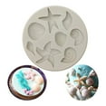 thumbnail image 4 of Xetio Silicone Molds for Resin, Starfish Mold, Marine Theme Fondant Molds, Under the Sea Style Handmade Baking, 8 Cavity Cupcake Toppers Mold for Candy, Crafting Projects, 4 of 8