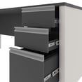 thumbnail image 6 of Bestar Connexion Power Adjustble L-Shaped Table in Slate and Sandstone, 6 of 8