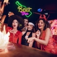 thumbnail image 2 of Beer Time Neon Sign Bar Neon Light Sign Yellow LED Sign for Wall Decor USB Neon Sign for Bar Club Home Wedding Birthday Party Gift Decoration, 2 of 5