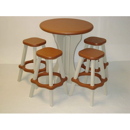 Diy Mosaic Patio Table Top Hot Tub Leisure Accents 5 Pc Spa Bistro Table Set With Redwood Color Seat Tops 26