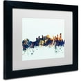 thumbnail image 2 of Trademark Fine Art "Calgary Canada Skyline Blue" Canvas Art by Michael Tompsett, White Matte, Black Frame, 2 of 4