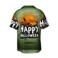 thumbnail image 2 of KLL Halloween night Print Men's Shirt Short Sleeve Button Down Summer Cuba Beach Shirts- 4X-Large, 2 of 7
