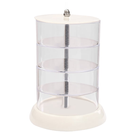 Qholemyo Transparent Rotating Multi-layer Jewelry Storage Box Ring Earring Hair Clip Hair Ring Box, jewelry storage organizer, necklace holder