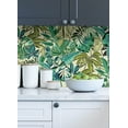 thumbnail image 7 of Caroline et Bettina Turquoise Feuilles Peel & Stick Wallpaper, 7 of 7