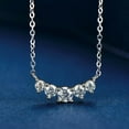 thumbnail image 4 of K-KED Real Moissanite Curved Bar Necklace Women GRA Certified D VVS1 Sterling Silver, 4 of 8