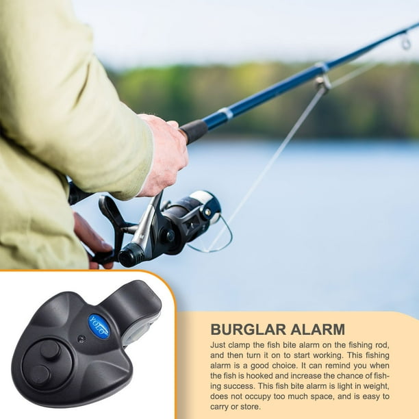 Becaristey Pack of 4 Electric Fish Bite Alarm Portable Sea Pole Alarms  Buzzer Fishing Tackle Outdoor Equipment Sports Gear Accessories 