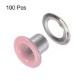 thumbnail image 3 of Unique Bargains 100PCS Grommets Eyelets 1/6 Inch (4mm) ID Hole Metal Self Backing Eyelet with Washers for Leather Pink, 3 of 7