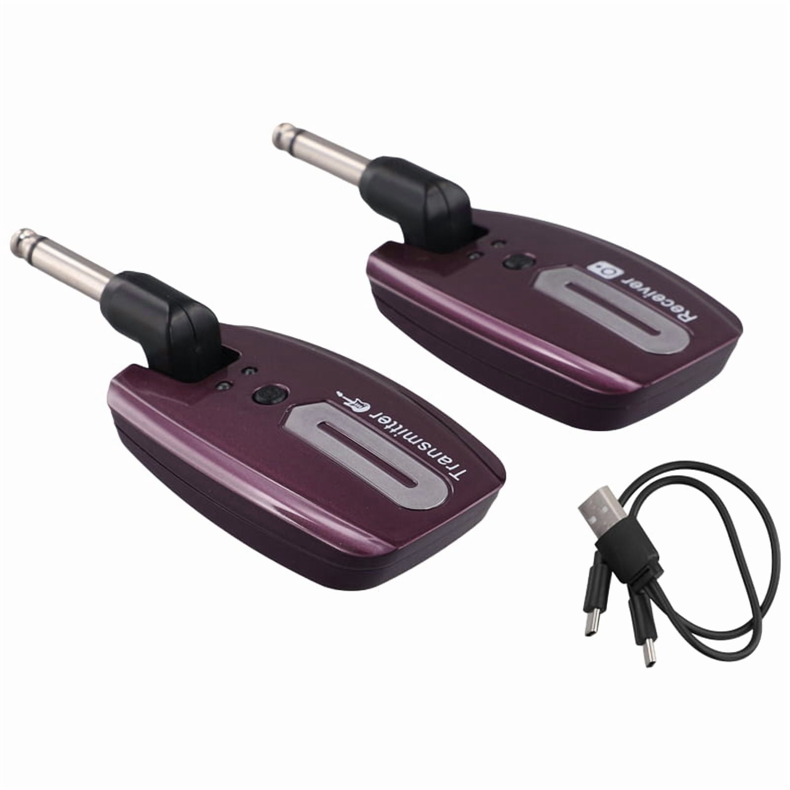 Guitar Wireless System USB Rechargeable Wireless Guitar Transmitter Receiver Electric Guitar Bass Wireless System,C