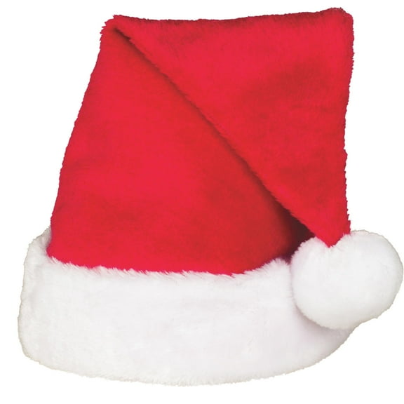 The Gerson Companies Santa Hat Red Plush Party Hat - 17 In. Santa Claus - Red