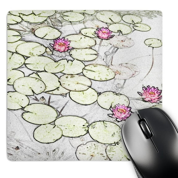 3dRose, Lily Pad Floral Art, MousePad