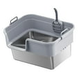 thumbnail image 5 of EHJRE Large Cat Litter Box Litter Pan Heightening, Semi Enclosed for Small Large Cats High Sided Sturdy, Anti Splashing, Cat Toilet Light Gray, 5 of 8
