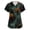 BY39_Green, variant on IYYVV Halloween Scrub Tops Women Pumpkin Ghost V Neck Nursing Shirts Print Plus Size Medical Nursing Uniforms with 2 Pockets Yellow 3XL