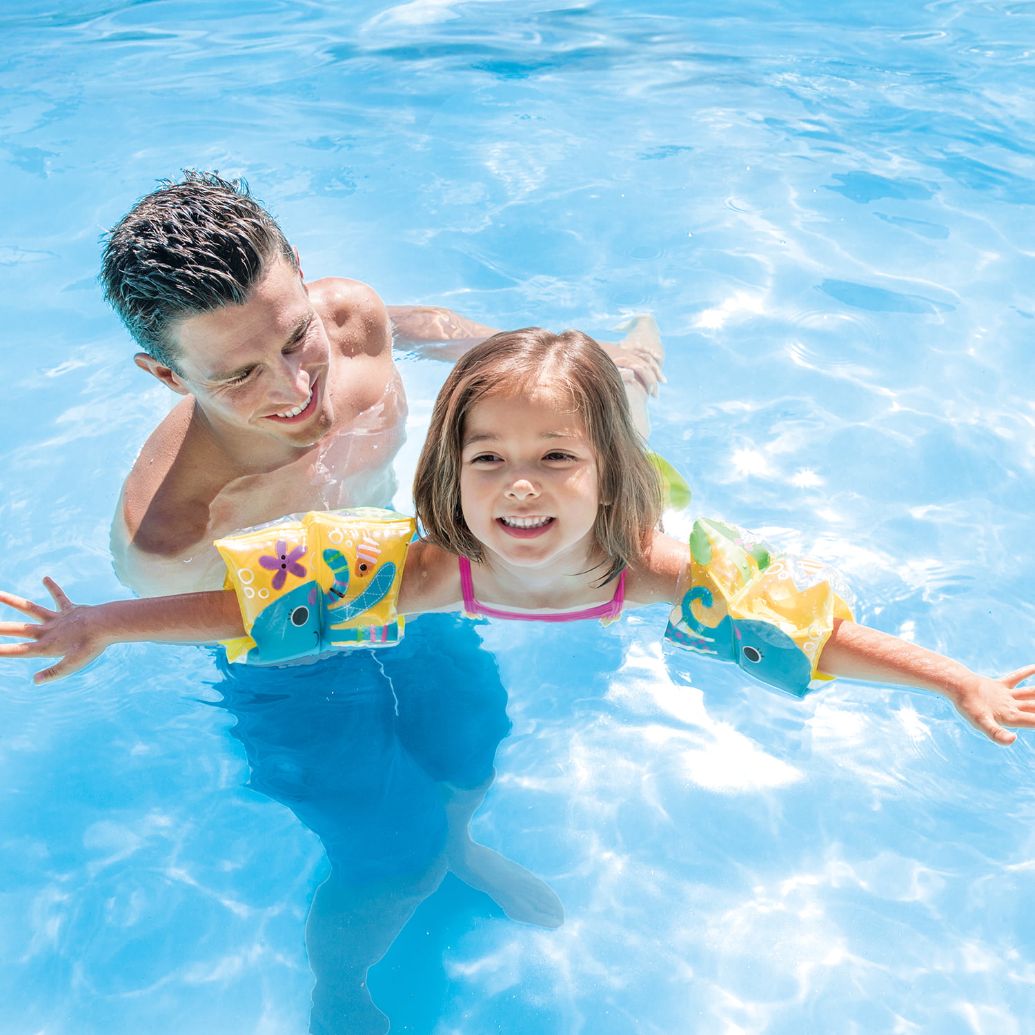 Intex Deluxe Kids Small Inflatable Swimming Arm Bands Age 3-6 Years 18-30 Kgs for sale online 