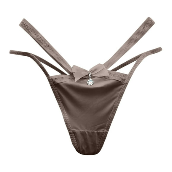 Clearance Sale 2025 Women's Panties Women Embroidered Hollow Butterfly Clearance Low Waist Underpants Open Cut Pearl Massage Thong