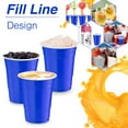 Lounsweer 100 Pack 16 Ounce Graduation Plastic Cups Heavy Duty Drinking