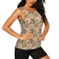 thumbnail image 2 of Xecao Mandala print women's scoop neck, loose-fit workout tank tops for the gym., 2 of 9
