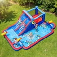 thumbnail image 3 of Patiojoy Bounce House 2-in-1 Inflatable Bouncing Castle with Climbing Wall Cannons Splash Pool and Water Slide, 3 of 10