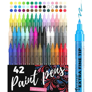 ARTISTRO Glitter Paint Pens Set of 12 Acrylic Glitter Markers Extra-Fine Tip 0.7mm