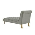thumbnail image 6 of Vaida Chair Grey Linen 67L x 30.5W x 36H Button Tufted Front Wheel Casters, 6 of 9