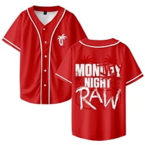 Jey Uso Mon-Jey Night RAW Baseball Jersey Shirt V-Neck Women Men Short Sleeve Streetwear Clothes