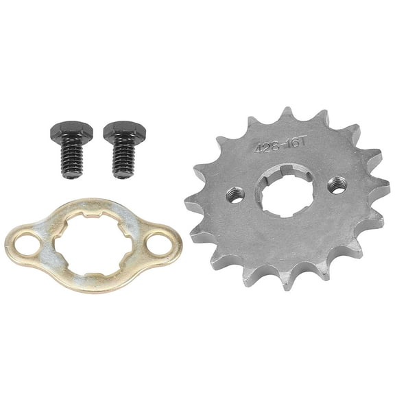 428 Chain 16 Tooth 20mm Motorcycle Front Engine Sprocket Titanium Tone for ATV UTV 110cc 125cc 140cc 150cc 160cc Engine