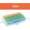 thumbnail image 3 of YWC-Small Pill Box with 3 Compartments, Cute Portable Travel Daily Pill Box Organizer Case, Small Portable Pill Case (MonthlyGrey), 3 of 4