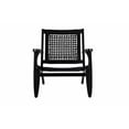 thumbnail image 3 of Boraam Harrison Hexagon Woven Black Rope Accent Chair - Black Finish, 3 of 7