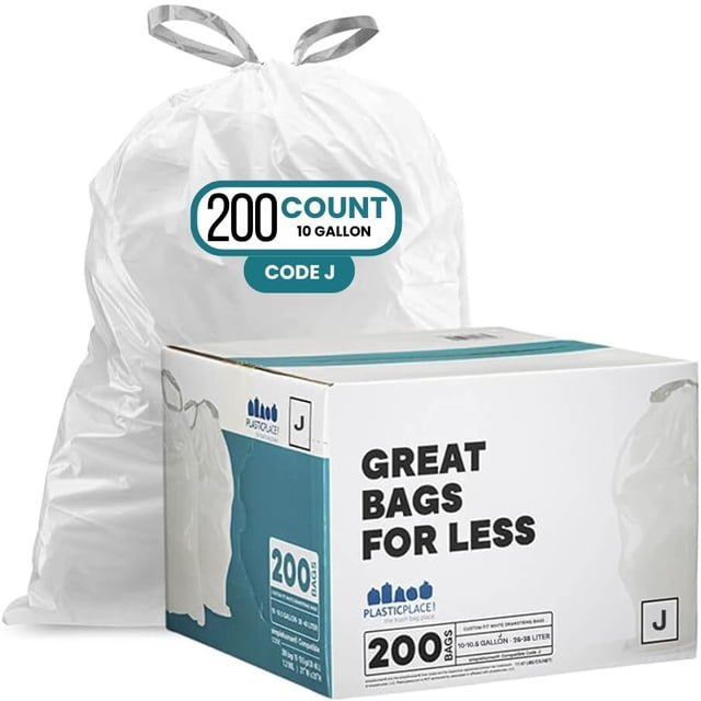 Bolsas de basura Plasticplace Custom Fit SimpleHuman Code J 38-40L
