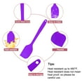 thumbnail image 4 of 4pcs Kitchen Cooking Silicone Spatula Set Heat Resistant Turners Scraper Baking Utensils Purple, 4 of 7