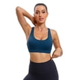 thumbnail image 2 of RUNNING GIRL Women’s Medium Support Sports Bra Crisscross Back, Removable Pads Wireless Yoga Bra, Breathable Workout Gym Top, 2 of 6