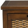 thumbnail image 4 of SAFAVIEH Jonah Country Rustic Two Drawer End Table, Dark Teak, 4 of 5